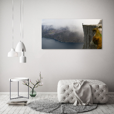 Acrylic wall art Norwegian cliff