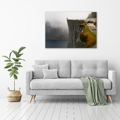 Acrylic wall art Norwegian cliff