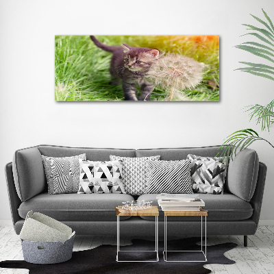 Wall art acrylic Kitty with dandelion