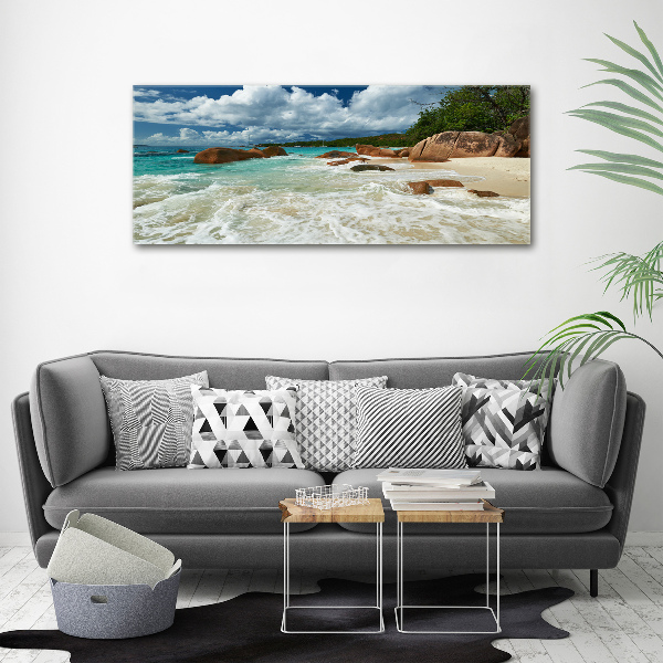 Acrylic wall art Seychelles beach