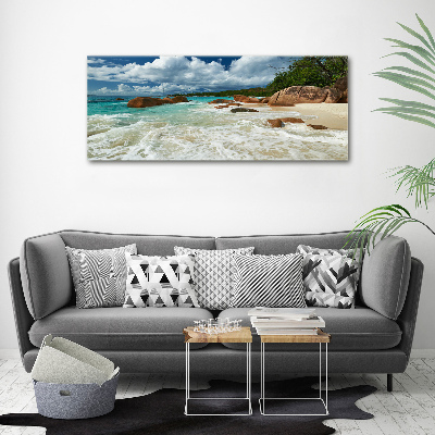 Acrylic wall art Seychelles beach