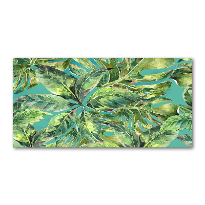 Wall art acrylic Tropical leaves