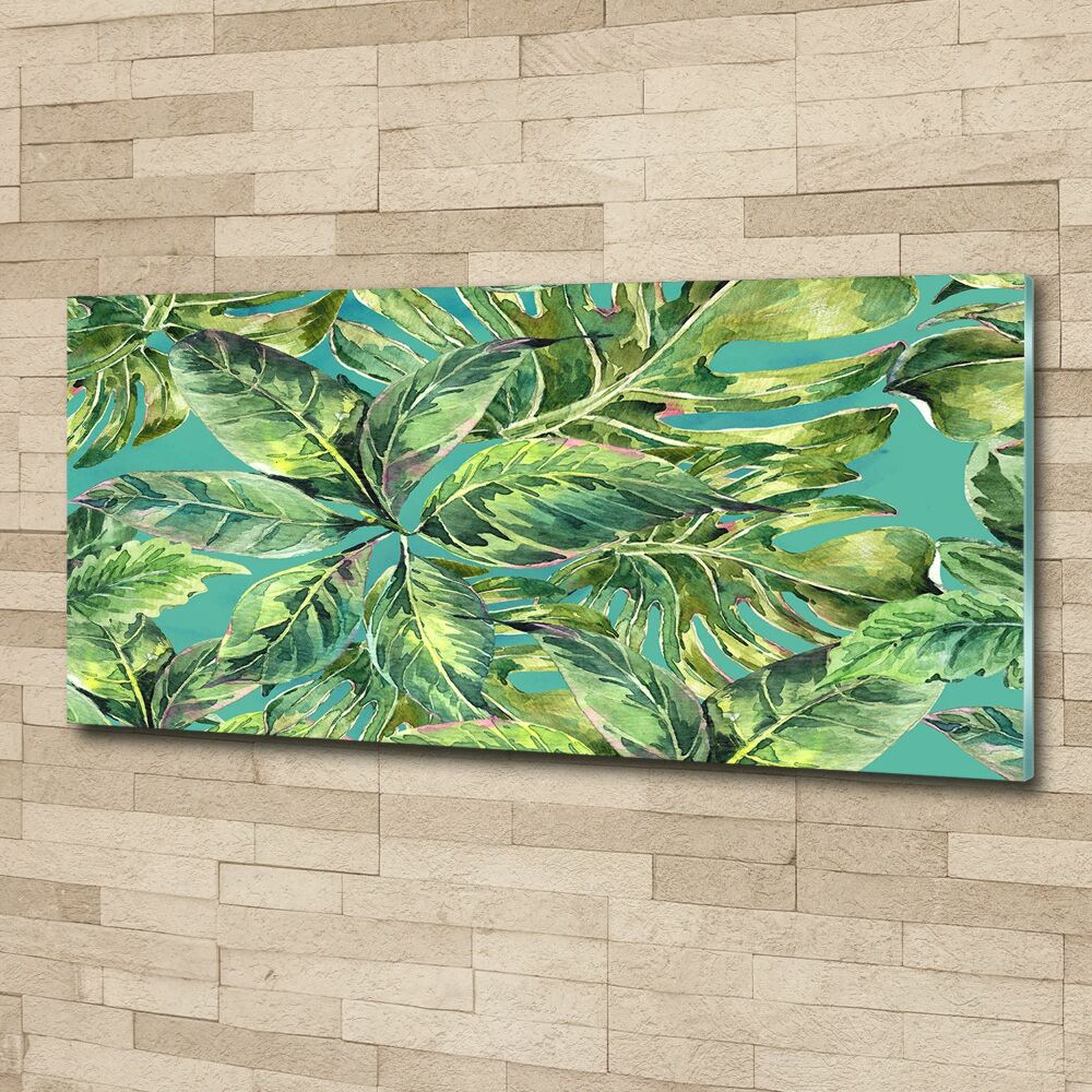 Wall art acrylic Tropical leaves