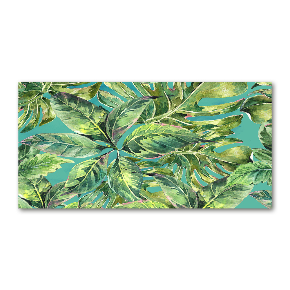 Wall art acrylic Tropical leaves