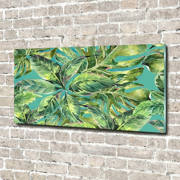 Wall art acrylic Tropical leaves