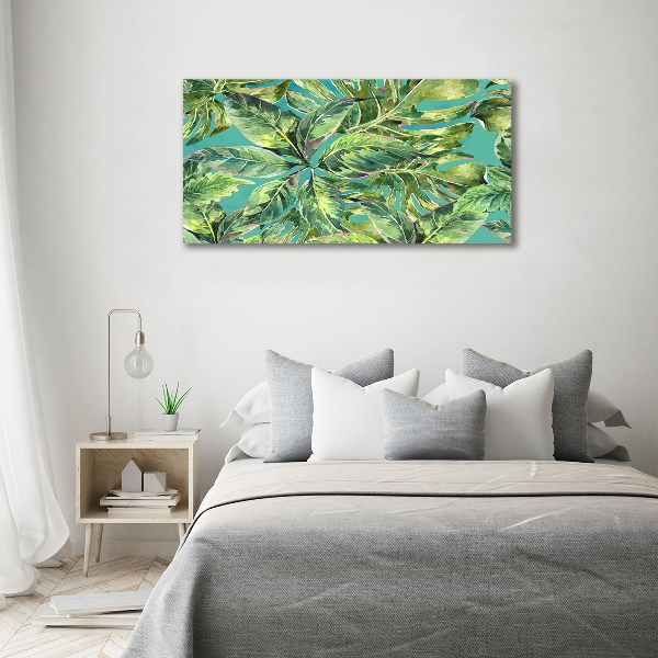 Wall art acrylic Tropical leaves