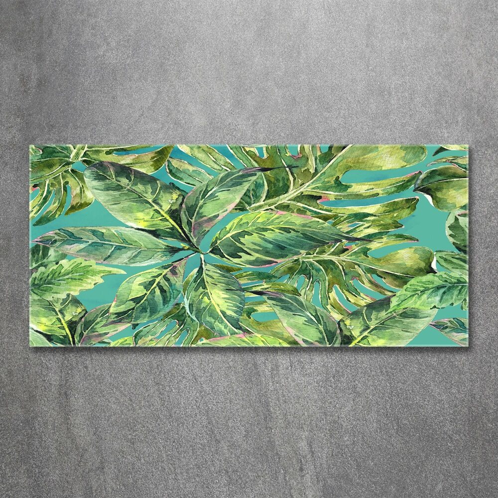 Wall art acrylic Tropical leaves