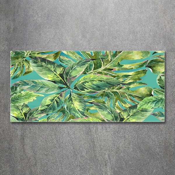 Wall art acrylic Tropical leaves