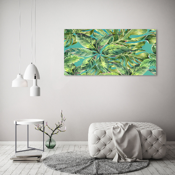 Wall art acrylic Tropical leaves