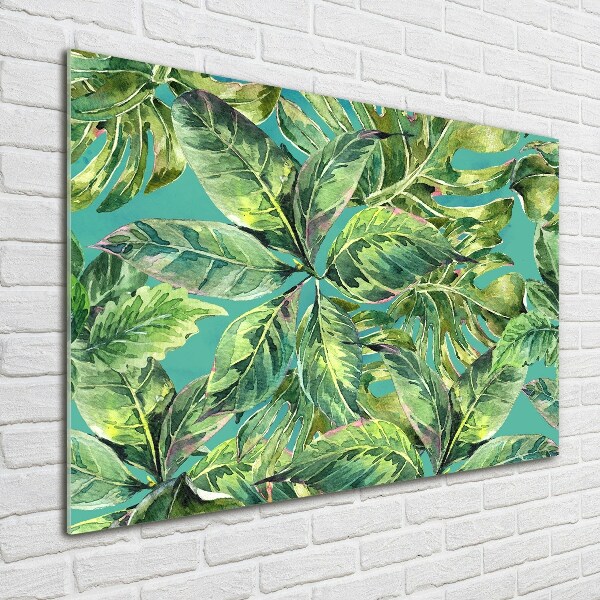 Wall art acrylic Tropical leaves