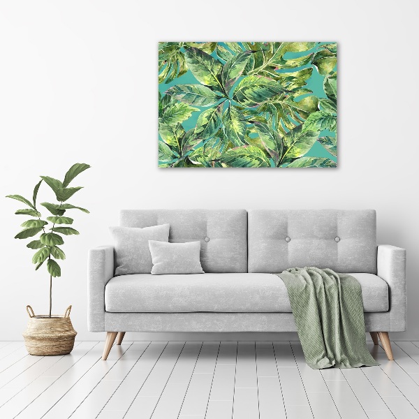 Wall art acrylic Tropical leaves