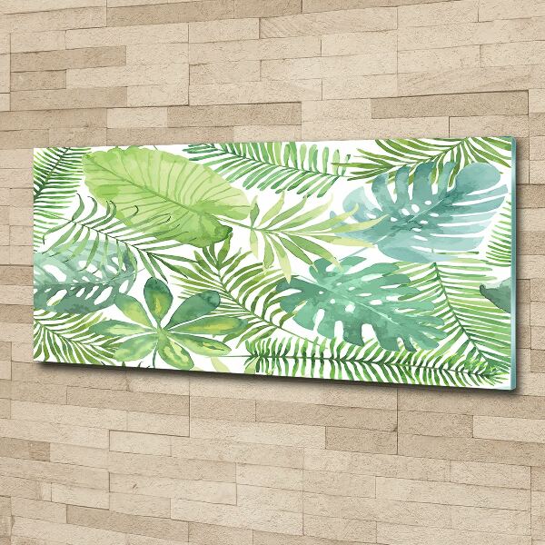 Wall art acrylic Tropical leaves