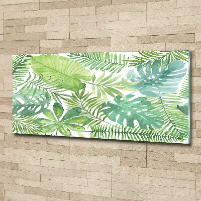 Wall art acrylic Tropical leaves