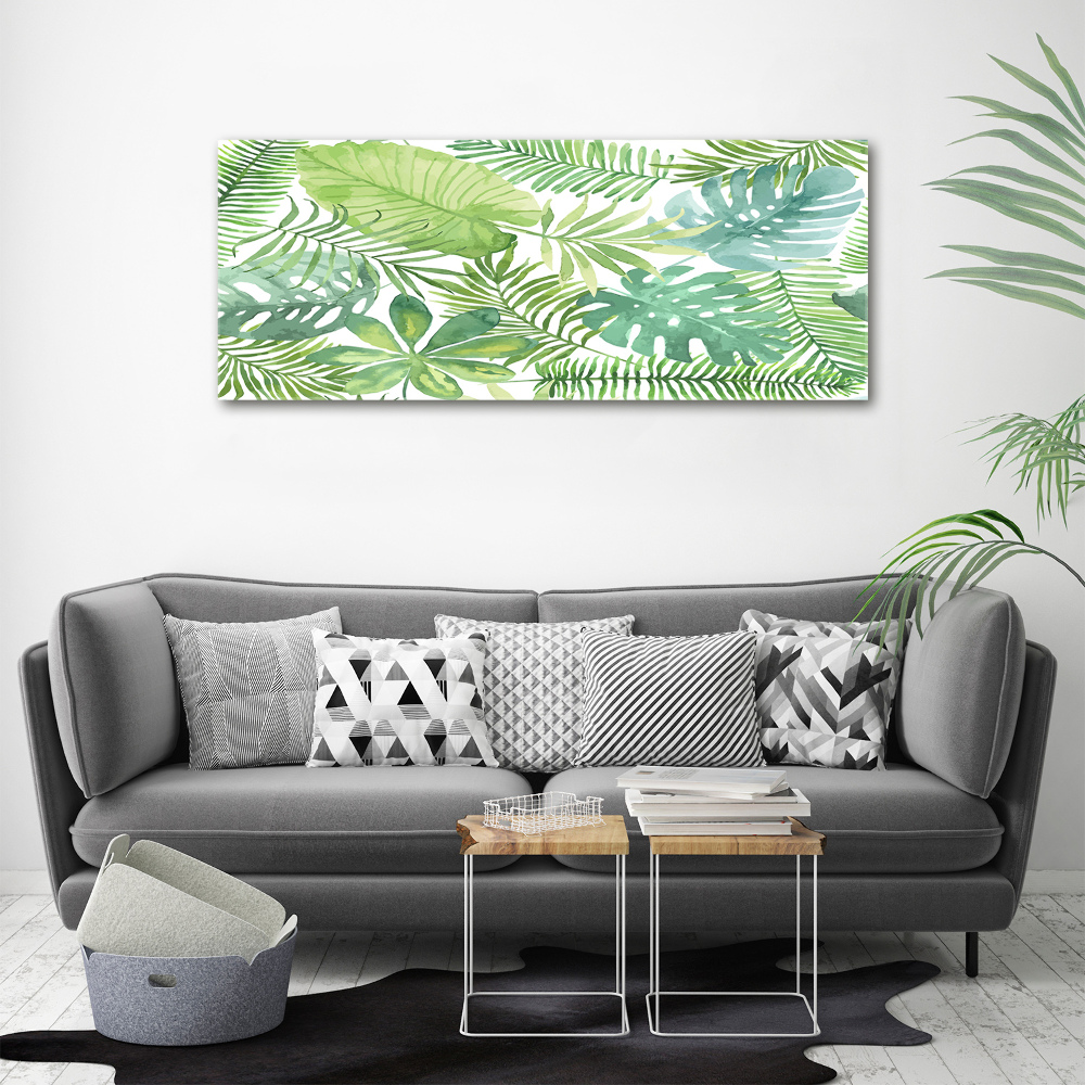 Wall art acrylic Tropical leaves