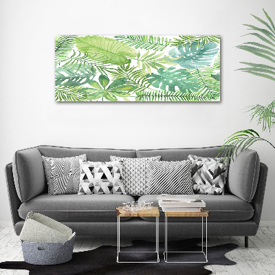 Wall art acrylic Tropical leaves