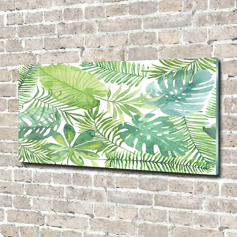 Wall art acrylic Tropical leaves