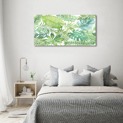 Wall art acrylic Tropical leaves