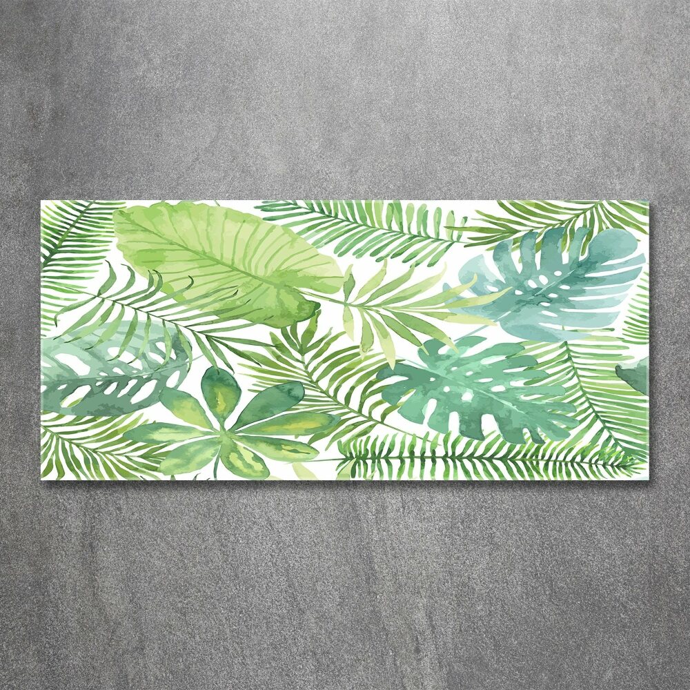 Wall art acrylic Tropical leaves