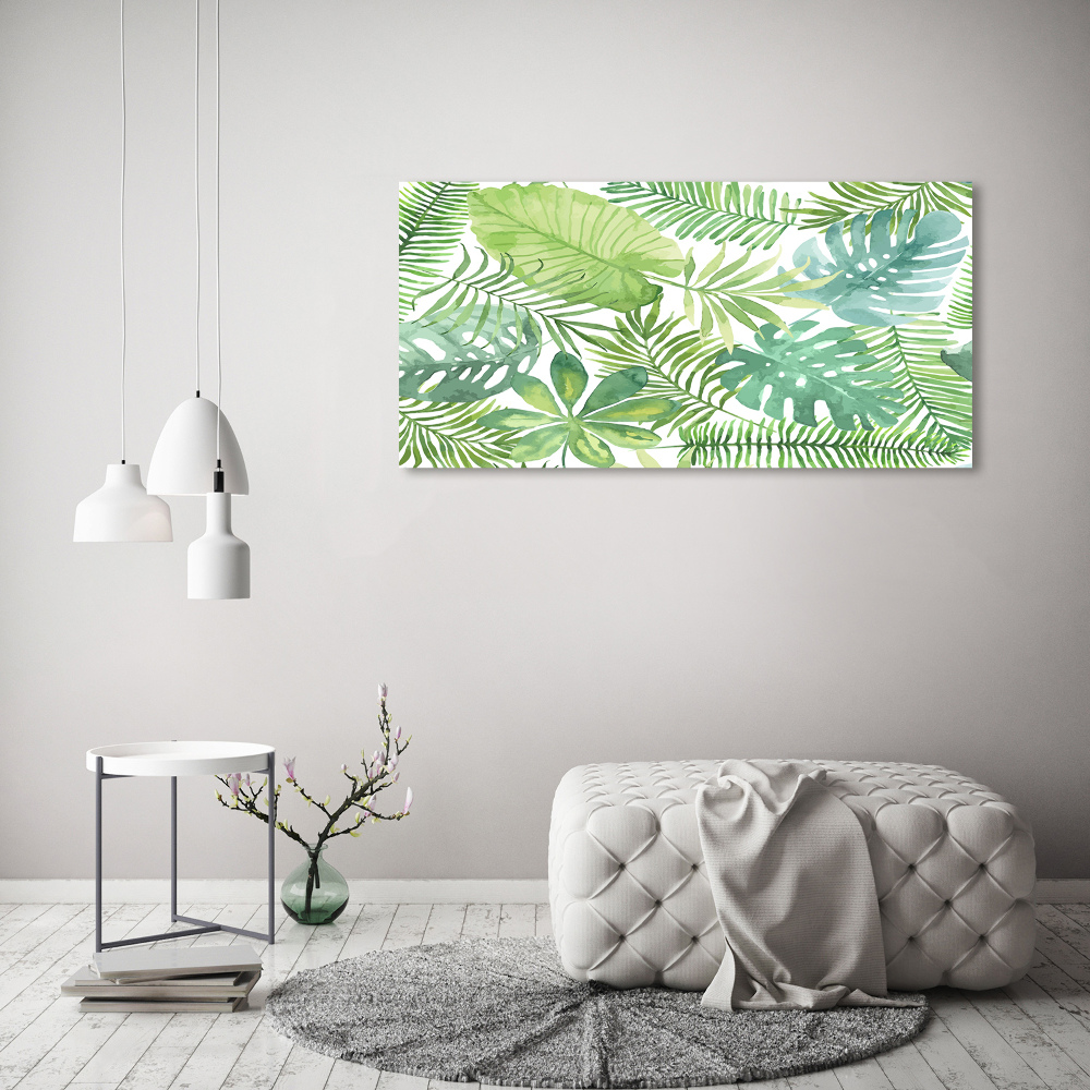 Wall art acrylic Tropical leaves