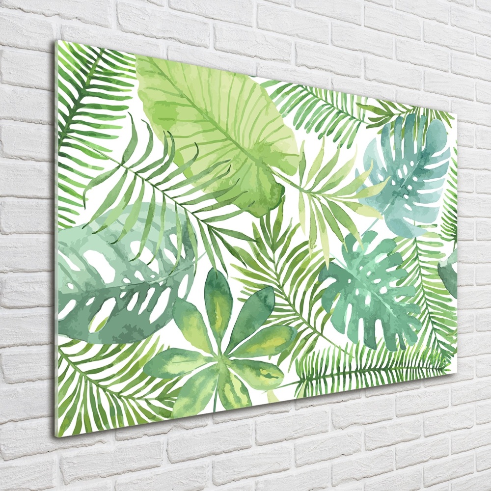 Wall art acrylic Tropical leaves