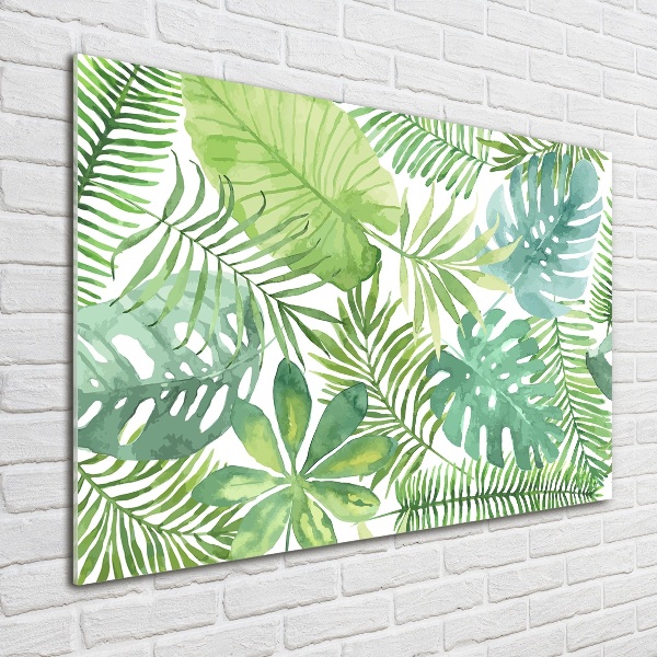 Wall art acrylic Tropical leaves