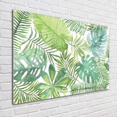 Wall art acrylic Tropical leaves