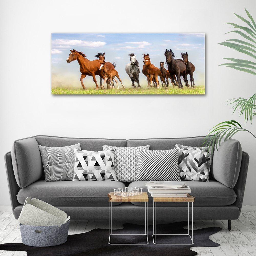 Wall art acrylic Horses at gallop