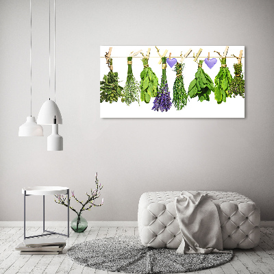 Print on acrylic Herbs on a string