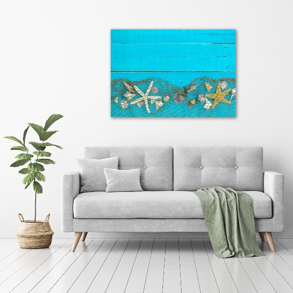 Print on acrylic Starfish and shells