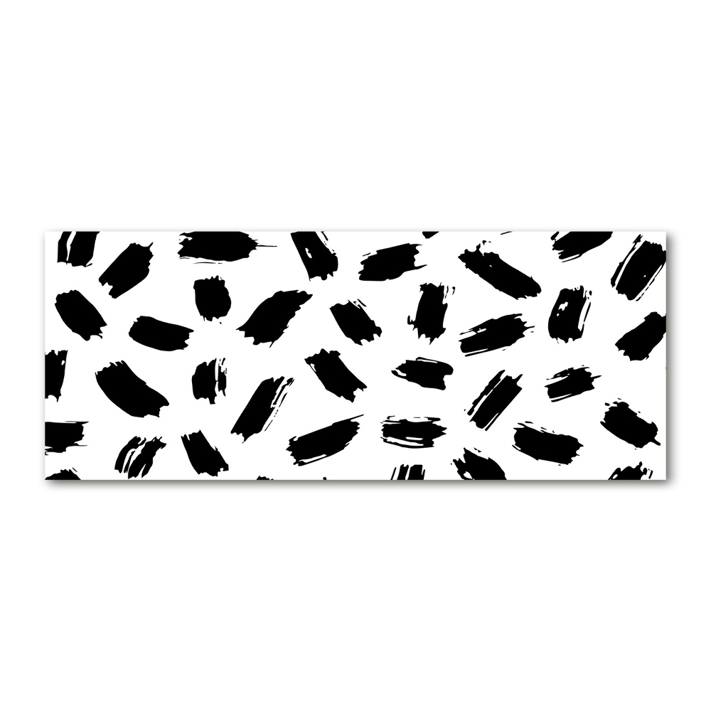 Wall art acrylic Black and white spots