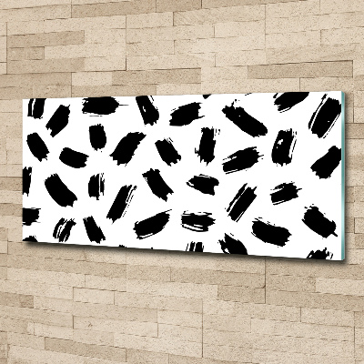 Wall art acrylic Black and white spots