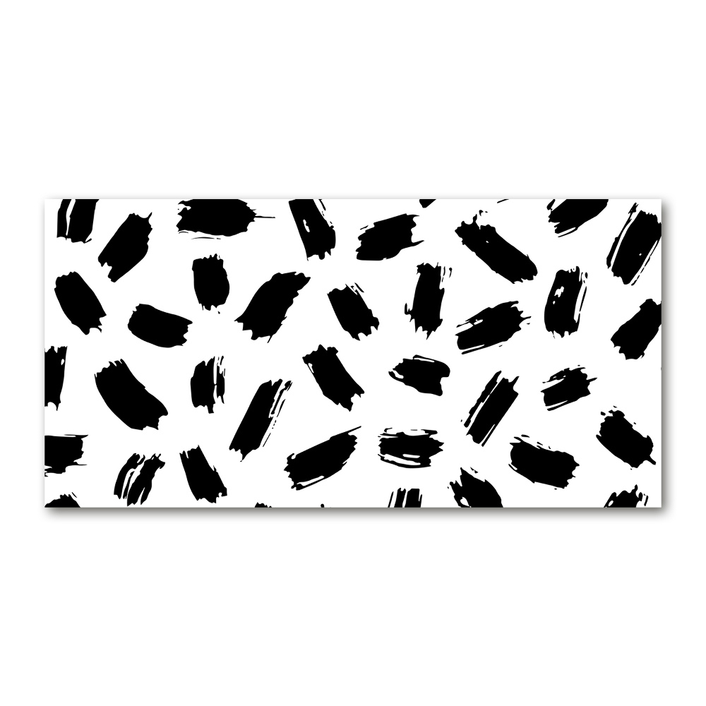 Wall art acrylic Black and white spots