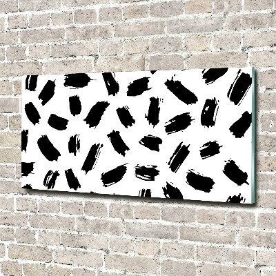 Wall art acrylic Black and white spots