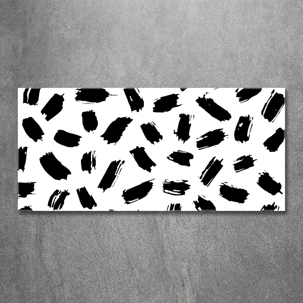 Wall art acrylic Black and white spots