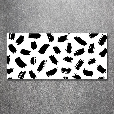 Wall art acrylic Black and white spots