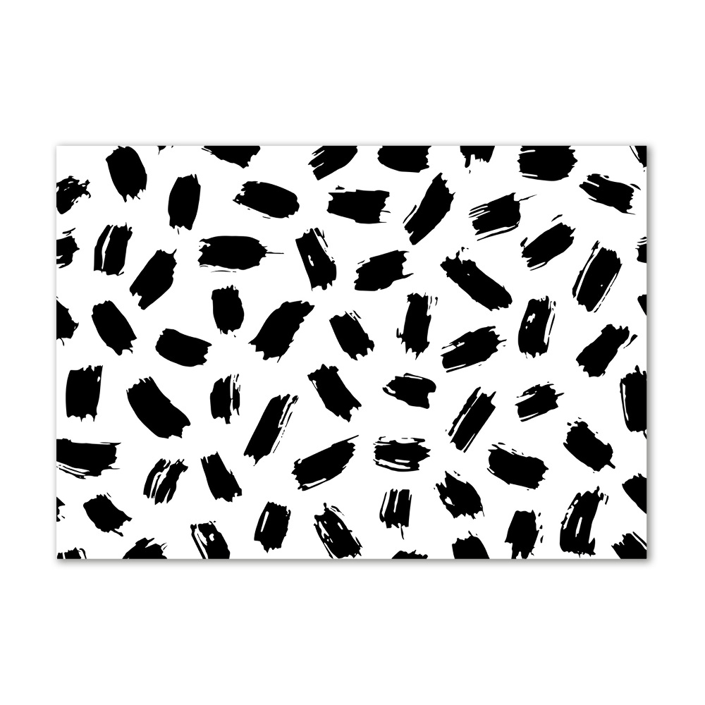 Wall art acrylic Black and white spots