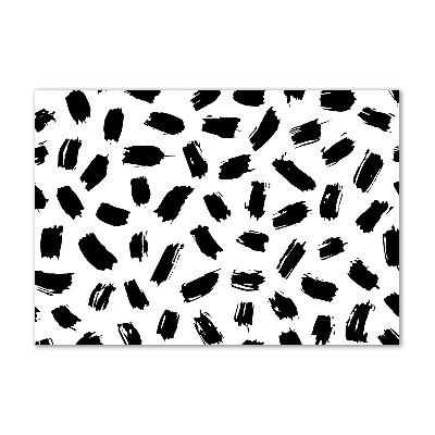 Wall art acrylic Black and white spots