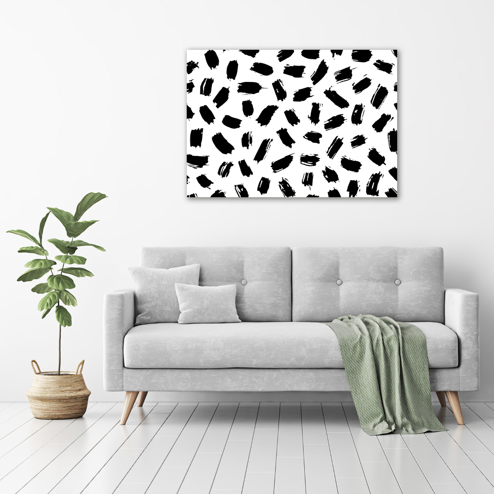 Wall art acrylic Black and white spots