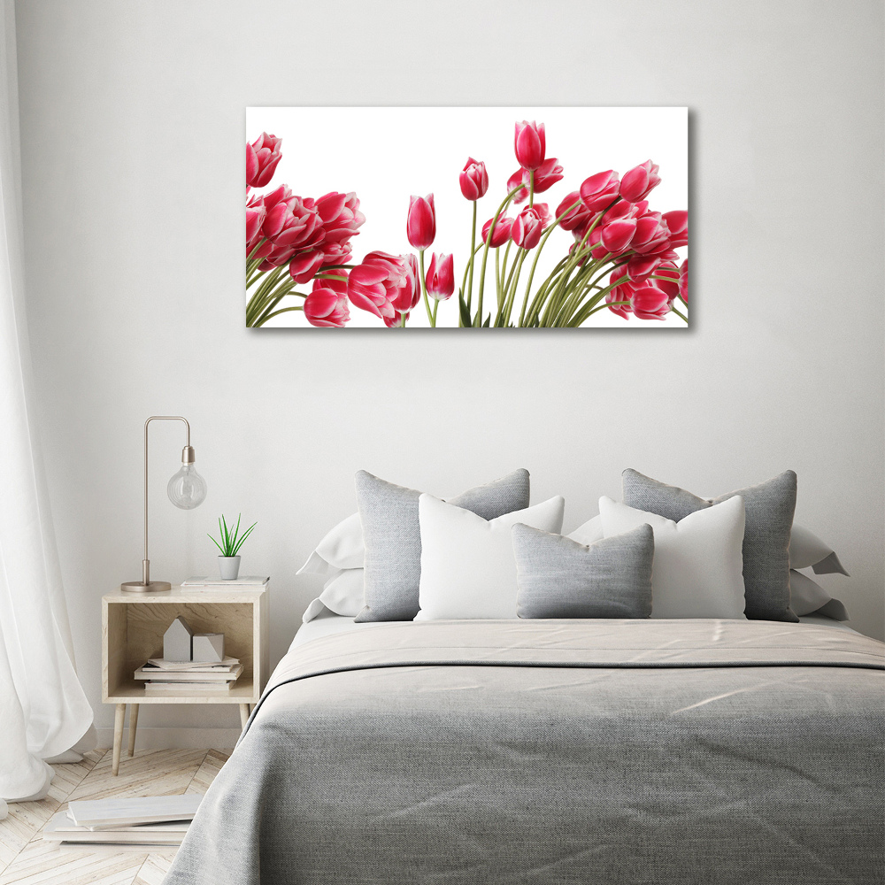 Print on acrylic Red tulips