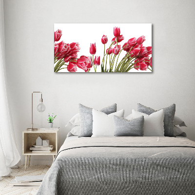 Print on acrylic Red tulips