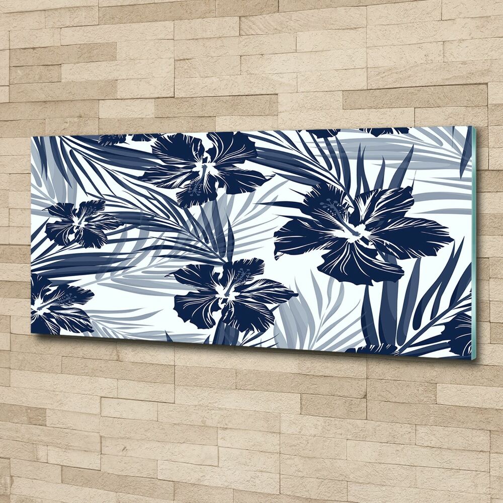 Acrylic wall art Tropical flowers