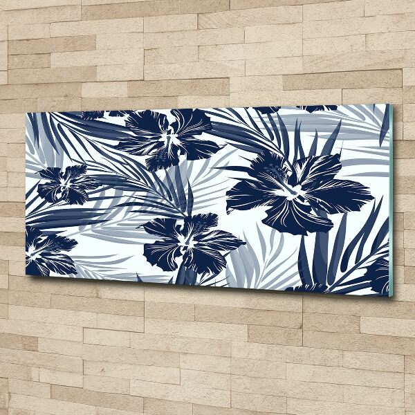 Acrylic wall art Tropical flowers