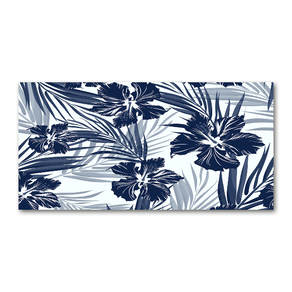 Acrylic wall art Tropical flowers