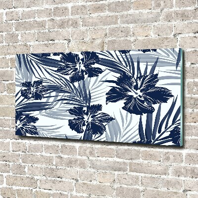 Acrylic wall art Tropical flowers