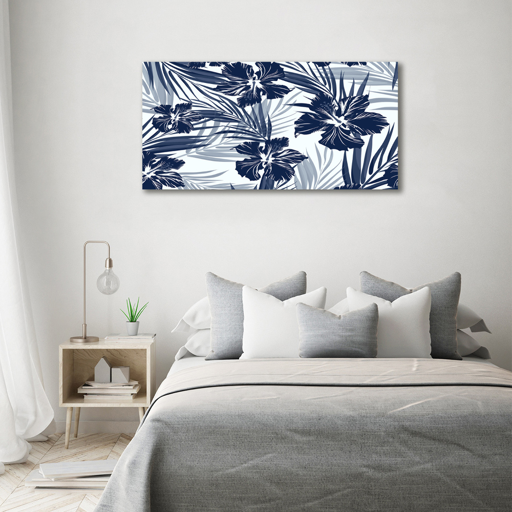 Acrylic wall art Tropical flowers