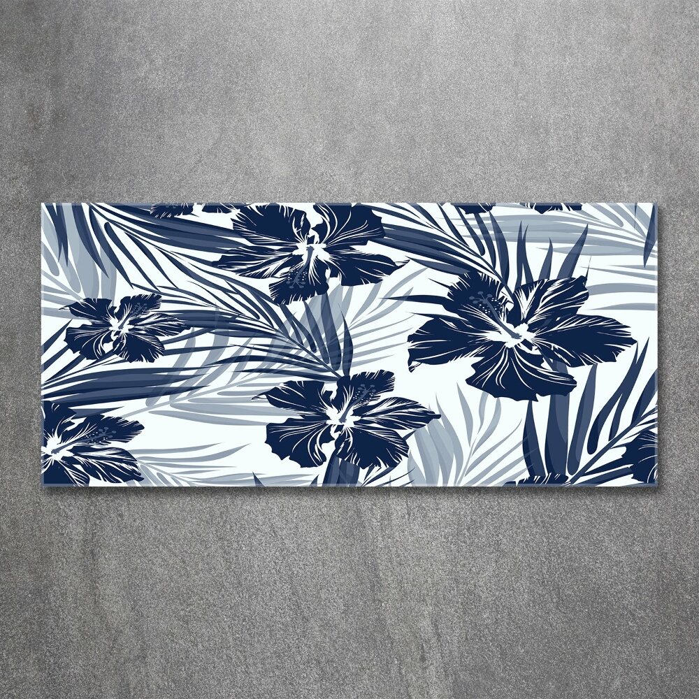 Acrylic wall art Tropical flowers