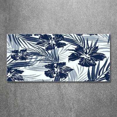 Acrylic wall art Tropical flowers