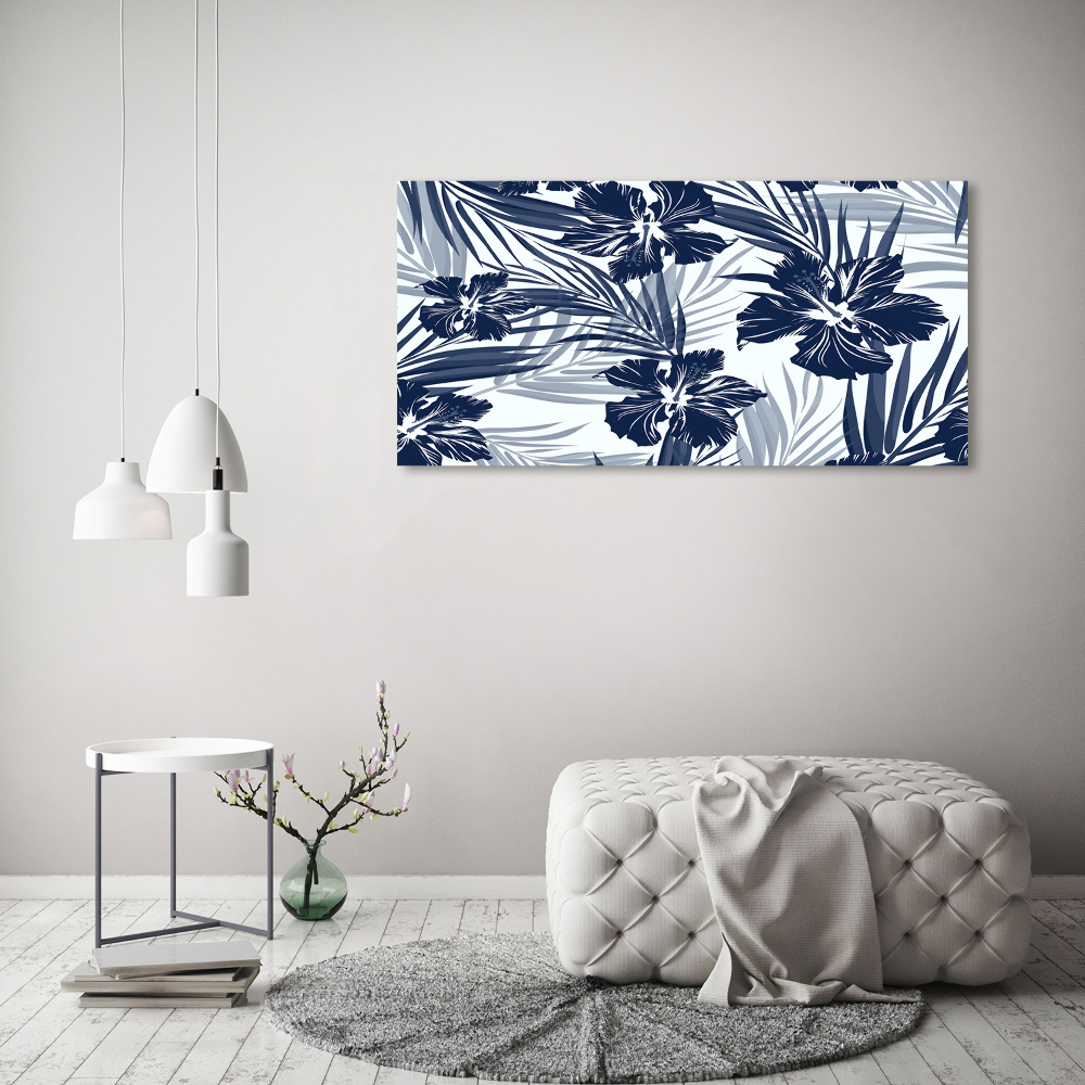 Acrylic wall art Tropical flowers