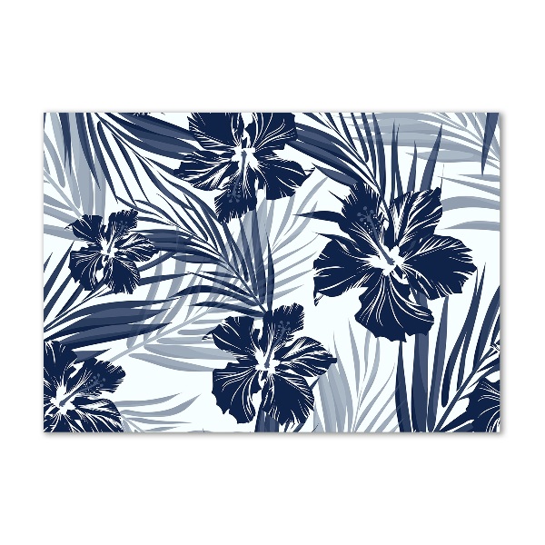 Acrylic wall art Tropical flowers