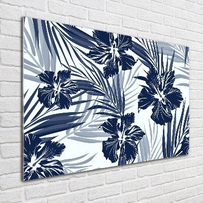 Acrylic wall art Tropical flowers